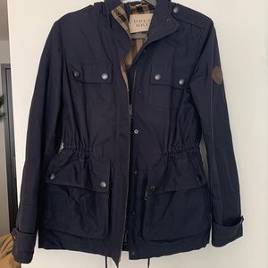 Burberry Navy Utility Rain Jacket